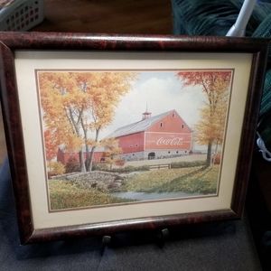 Vintage Framed Coca-Cola Print